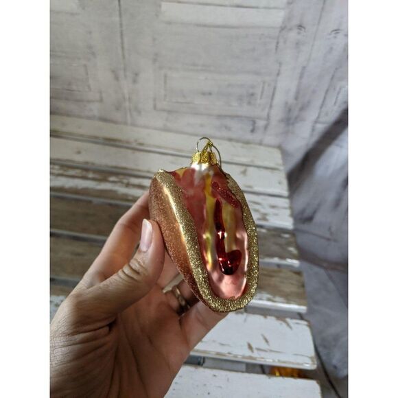 Taco Mexican glass ornament Xmas holiday tree - Picture 3 of 5